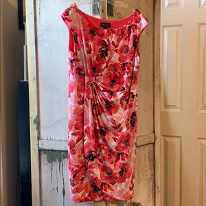 Gorgeous Floral Connected Apparel Faux-wrap Sz 14p